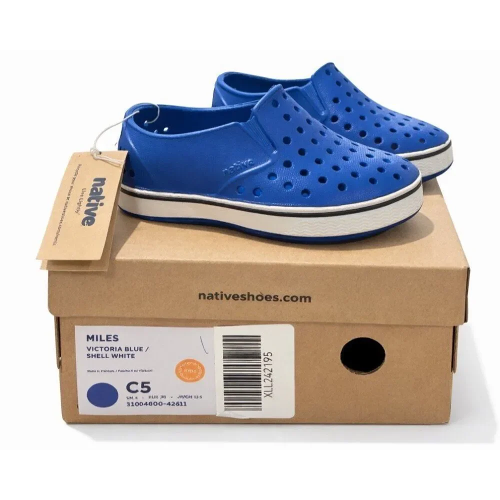 Native Jefferson Toddler Kids Slip-On Water Shoes Victoria Blue C5 Lightweight